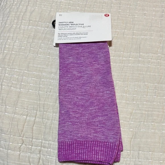 Lululemon Swiftly Arm Warmers *Reflective brushed violet Silverescent XS/S - Picture 4 of 4
